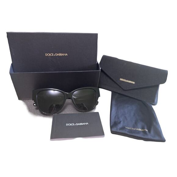 Dolce and Gabbana Dark Grey Cat Eye Ladies Sunglasses DG4449 501/87 54 Full Set! - Picture 1 of 6